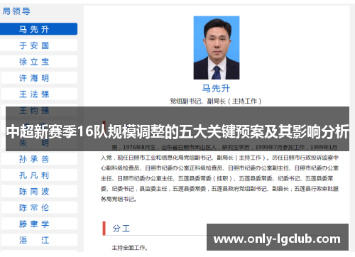中超新赛季16队规模调整的五大关键预案及其影响分析